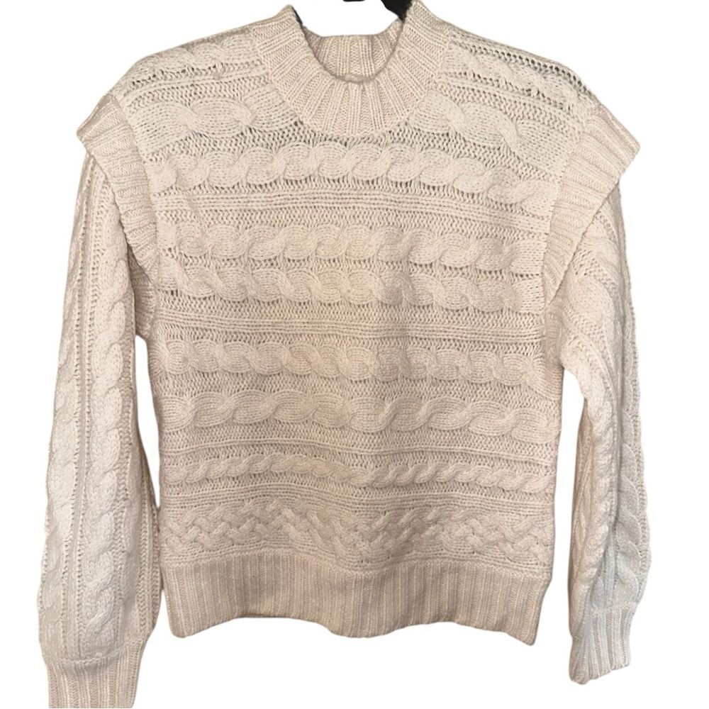 NWTs Unsubscribed Alpaca Blend Mockneck Cable Sweater Size Small